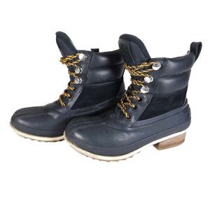 Sorel Women's Slimpack III US7 Black Leather Suede Waterproof Ankle Hiker Boots